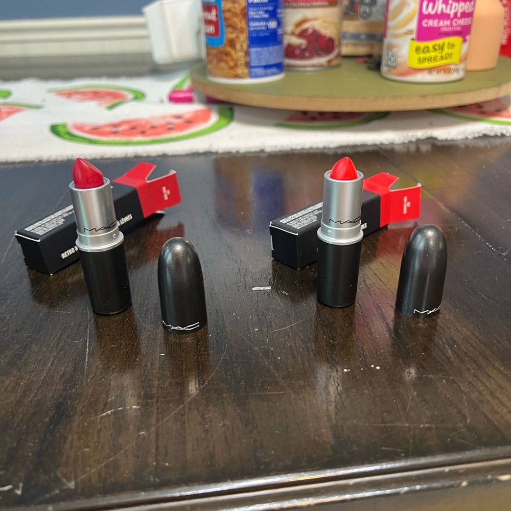 MAC brand new red lipstick 2 shades!